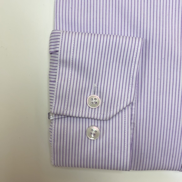 ✔️ Men’s burgundy stripe button down shirt (slim cut) - Picture 6 of 8